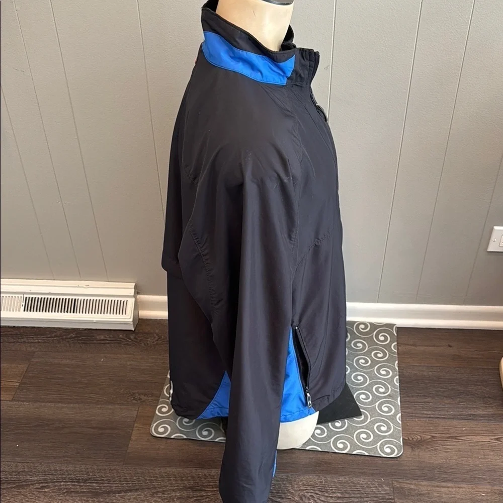 Asics Black and Blue Windbreaker Jacket